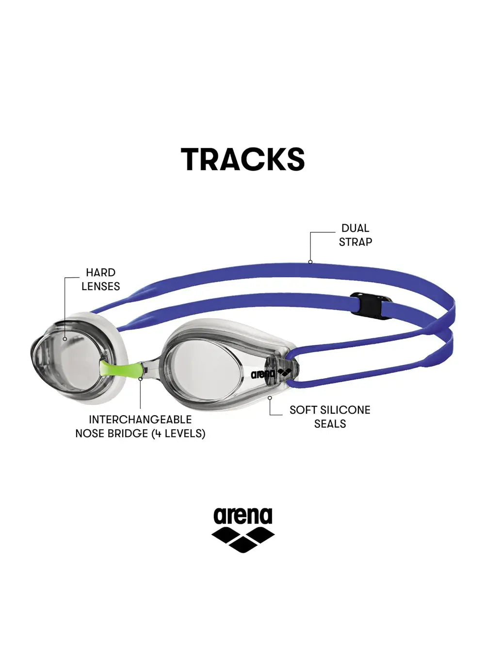 Occhiali - Occhialini Arena Unisex Tracks Viola Arena Angolo dello Sport