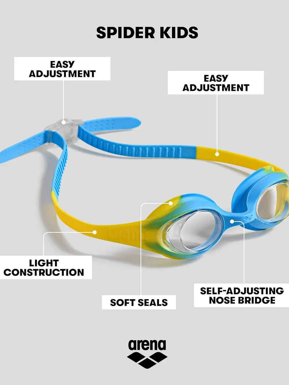 Occhiali - Occhialini Arena Youth Unisex Spiders Blu Arena Angolo dello Sport