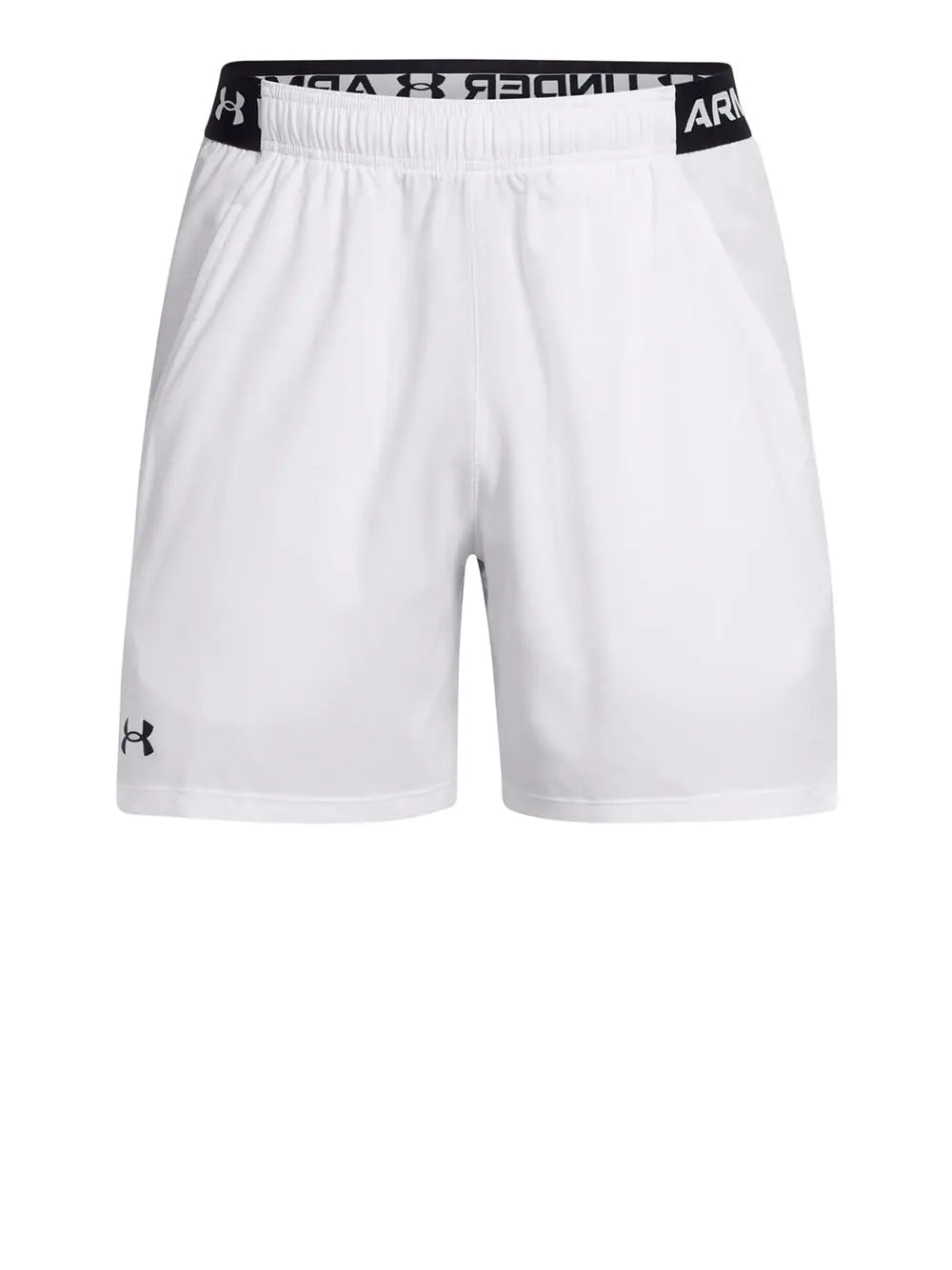 Pantaloncino Sportivo Under Armour Uomo Ua Vanish Woven 6in Shorts Bianco Under Armour Angolo dello Sport