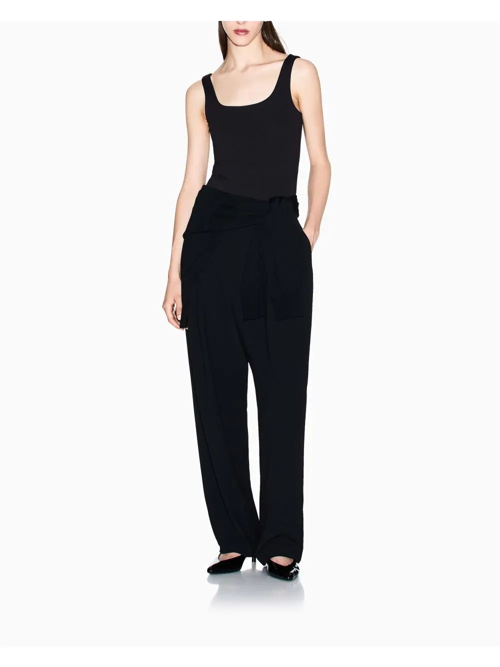 Pantalone Armani Twill pleated trousers Donna - Nero