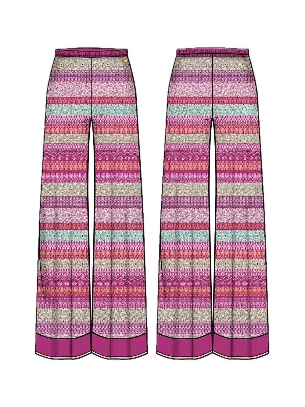 Pantalone Guess palazzo all'uncinetto Bambina - Multicolore