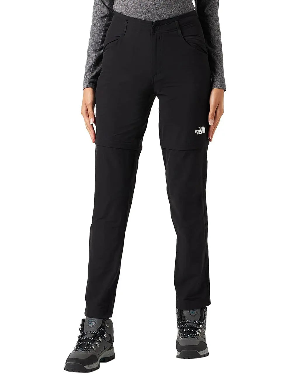 Pantalone Sportivo The North Face Donna Exploration Conv Reg Straight Nero The North Face Angolo dello Sport
