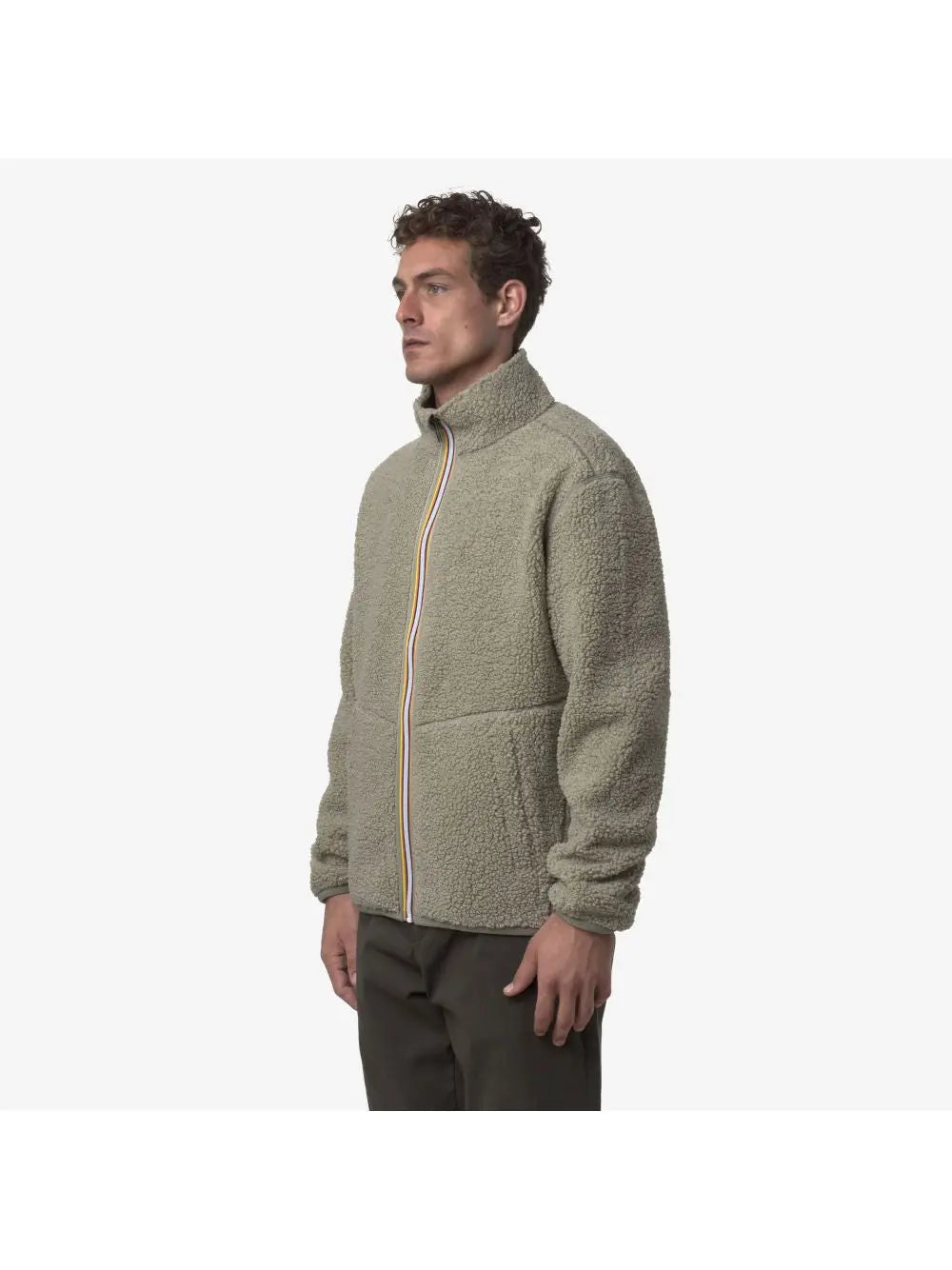 Pile K-Way PASCAL SHERPA POLAR DOUBLE Uomo - Verde