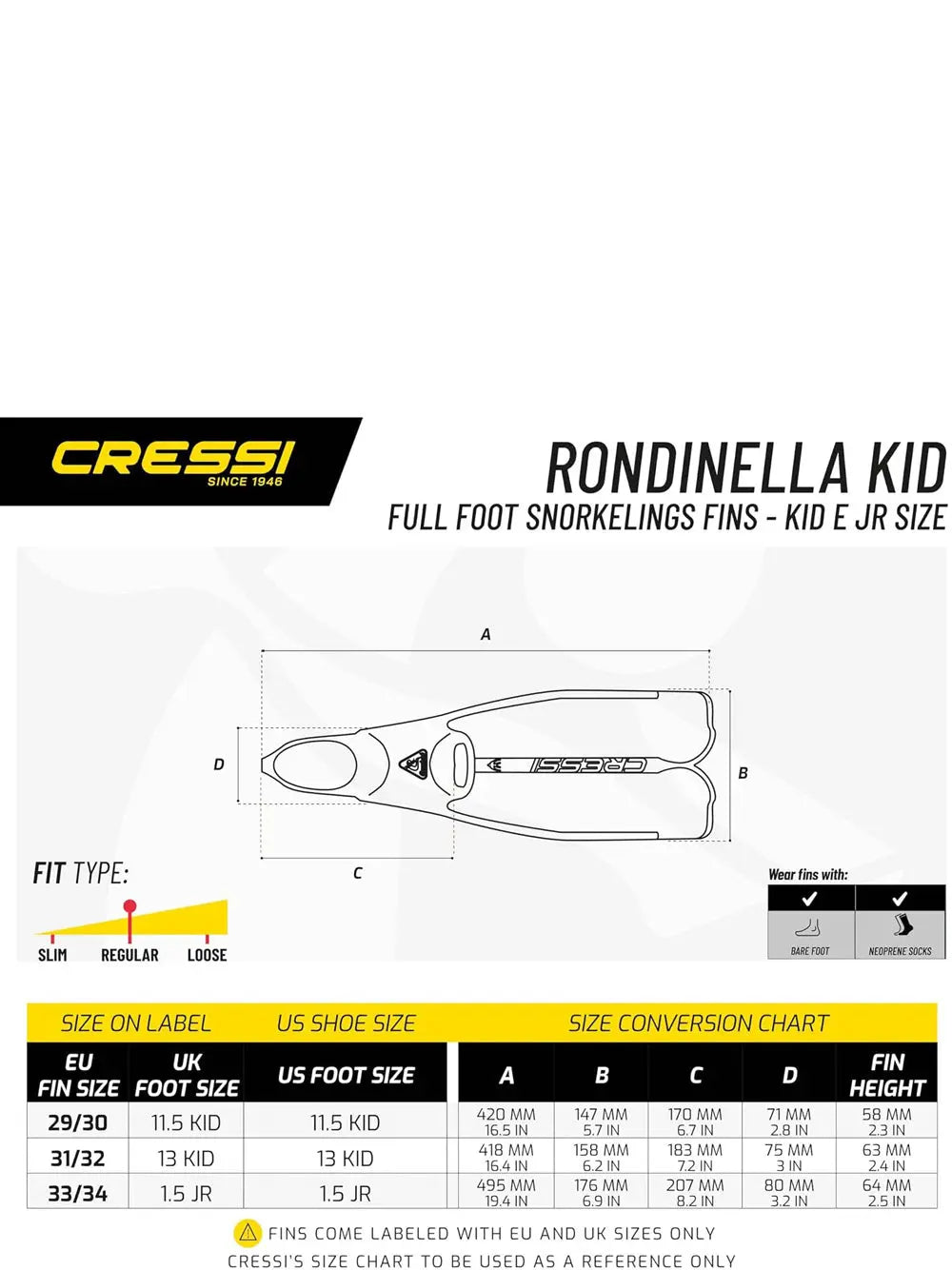 Pinne Cressi Unisex