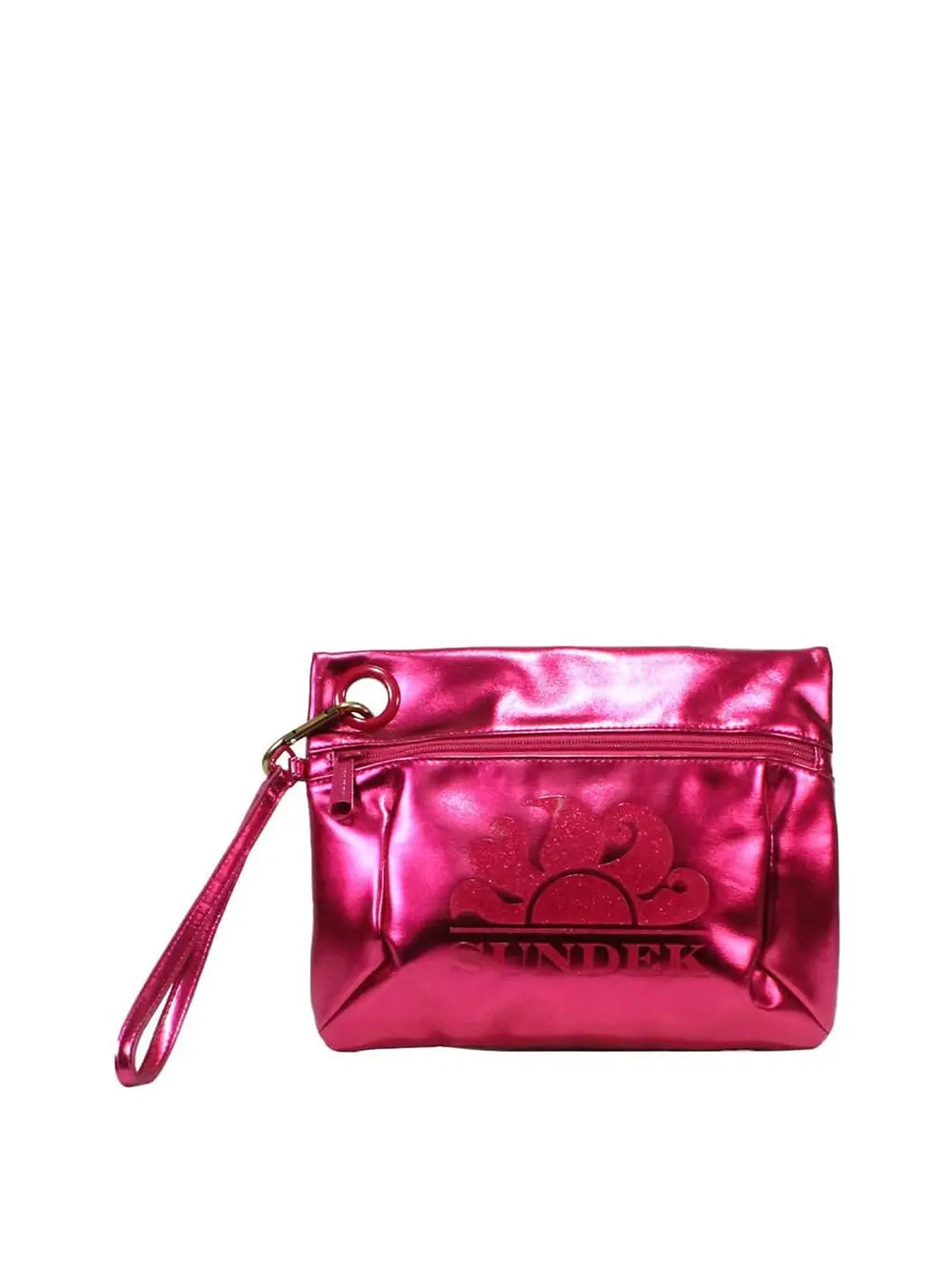 Pochette Sundek Donna Laminated Clutch Rosa Sundek Angolo dello Sport