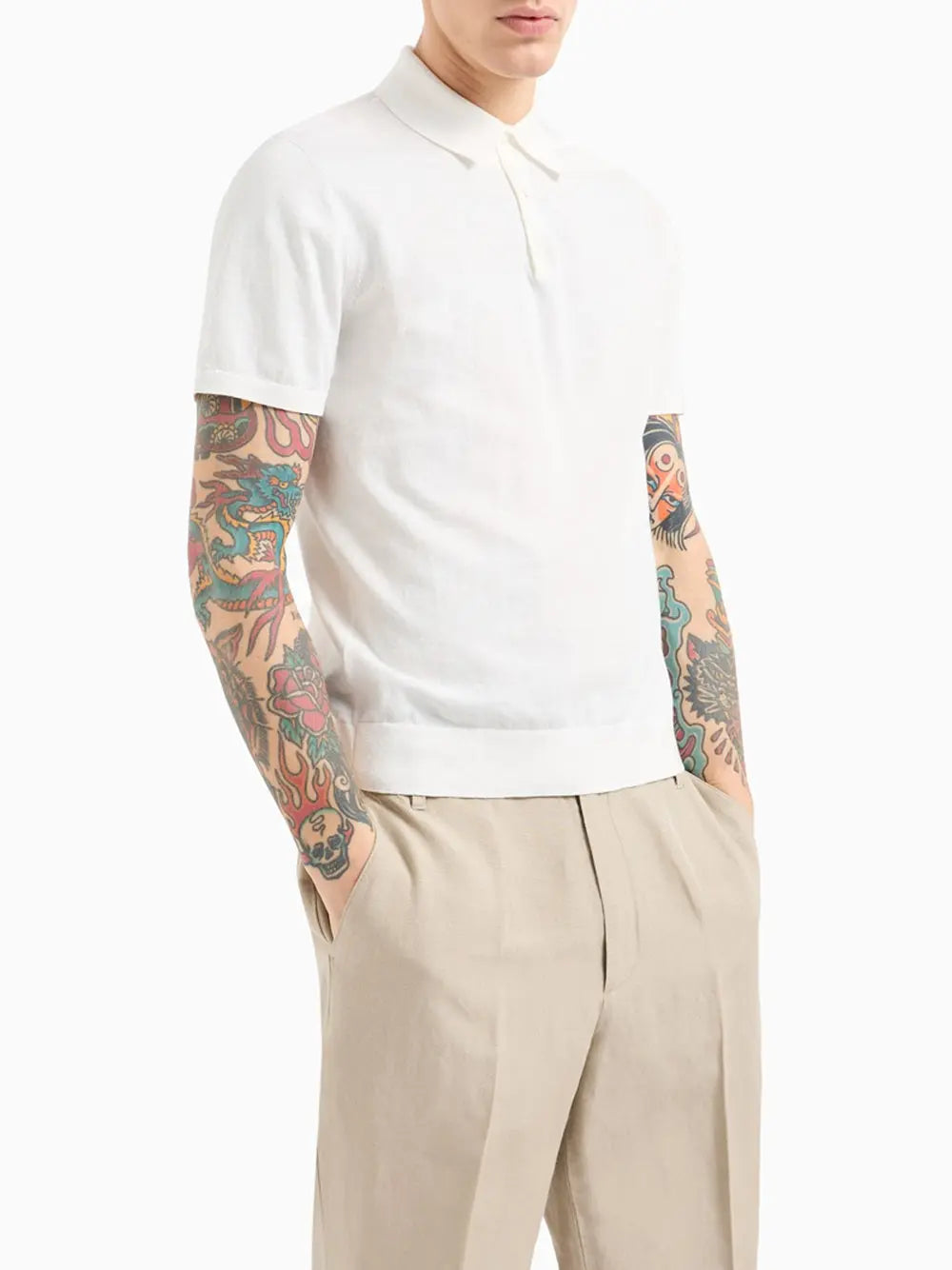 Polo Armani Exchange Uomo - Bianco