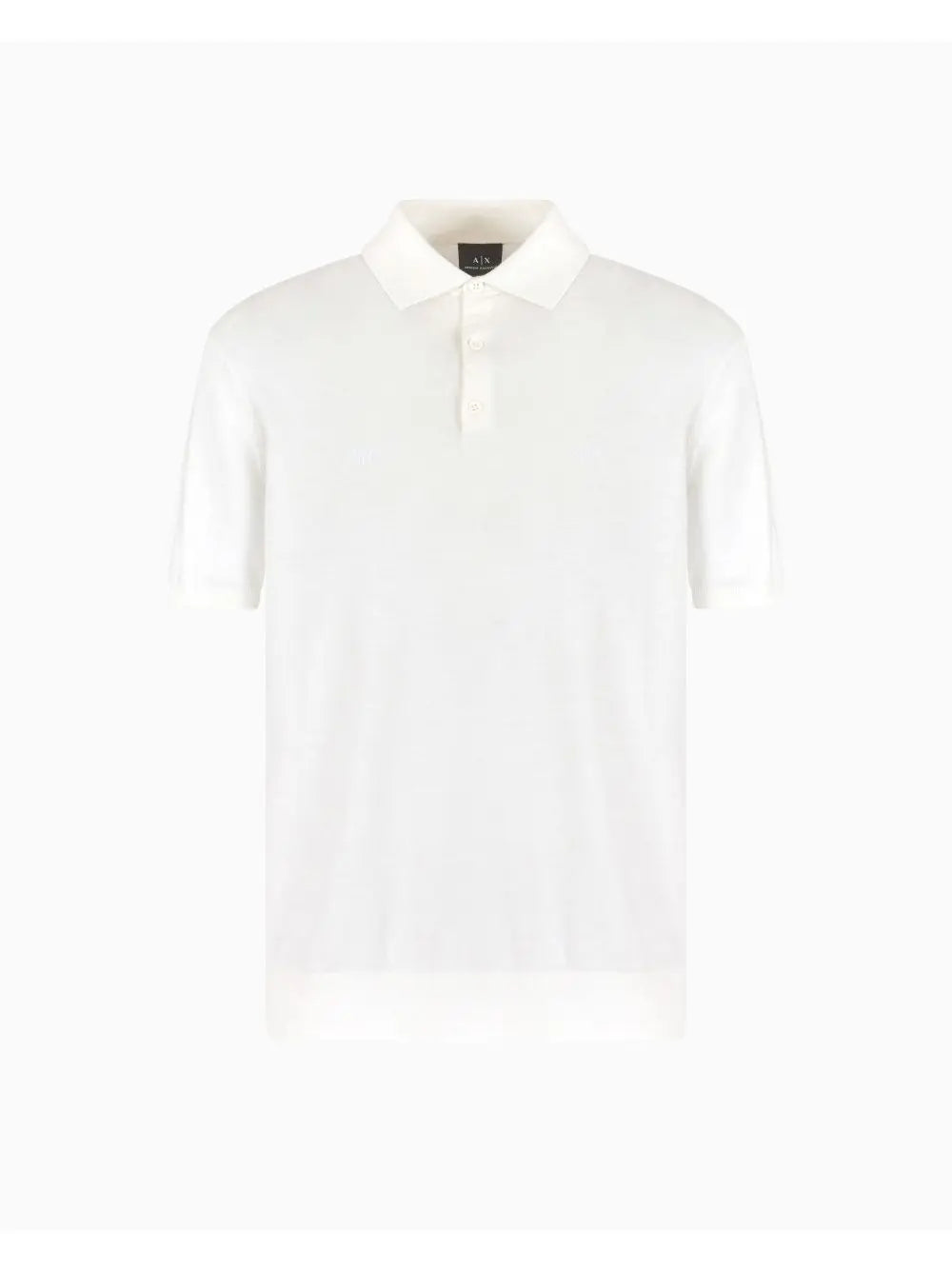 Polo Armani in piquet con dettagli a contrasto Uomo - Bianco
