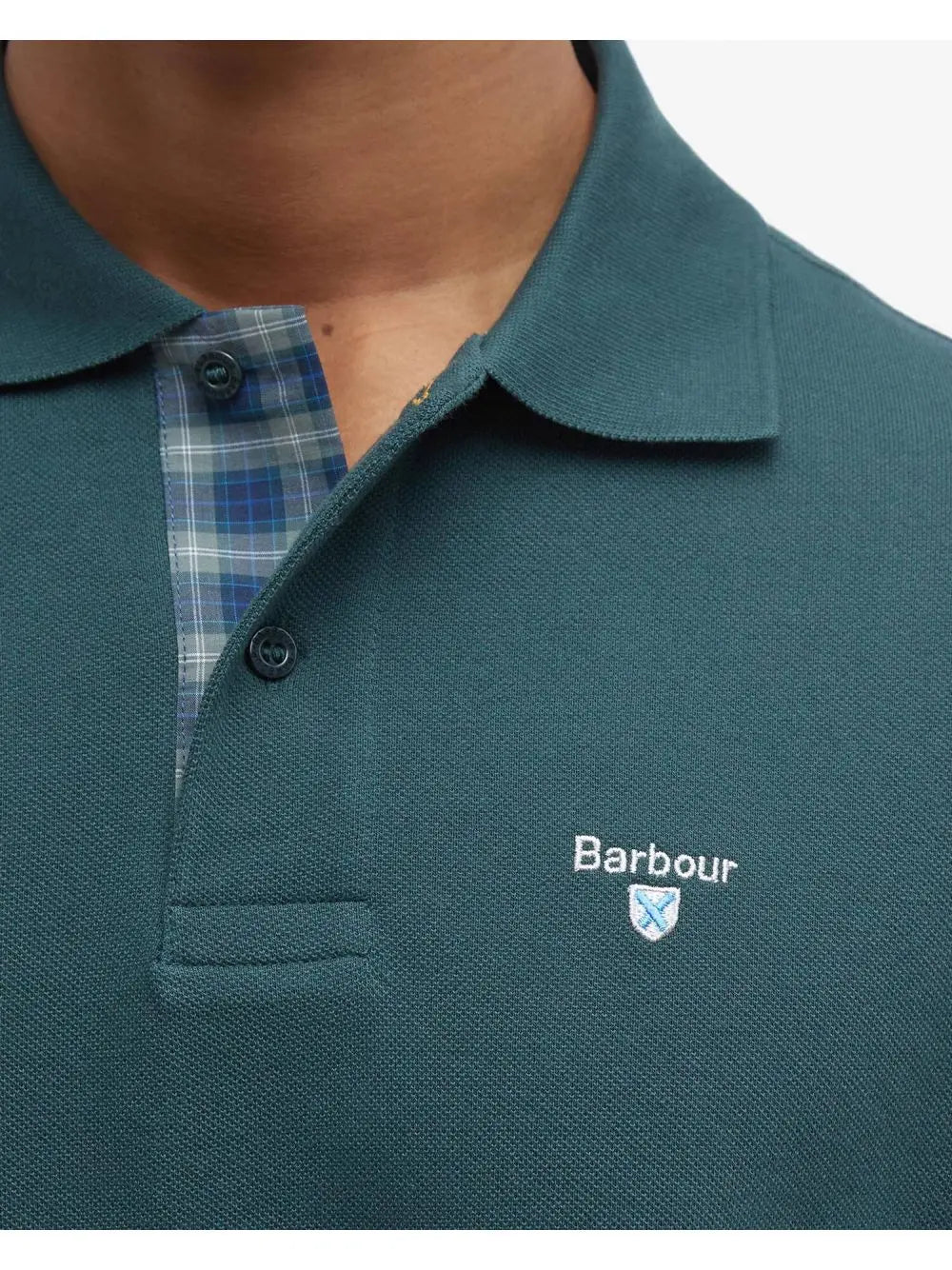 Polo Barbour tartan piquet Uomo - Verde