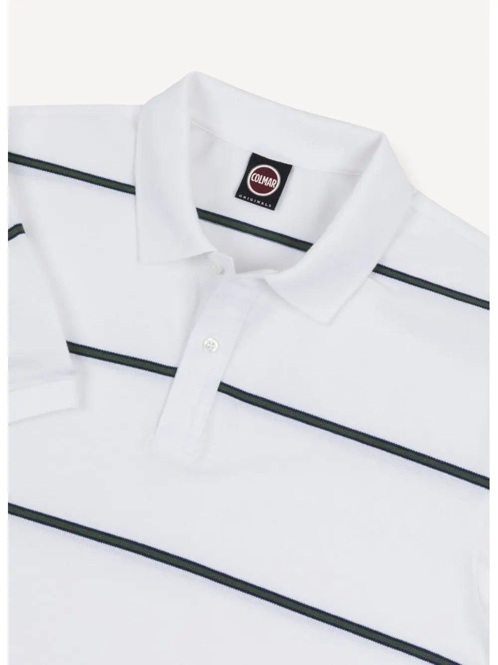 Polo Colmar in piqué a righe Uomo - Bianco