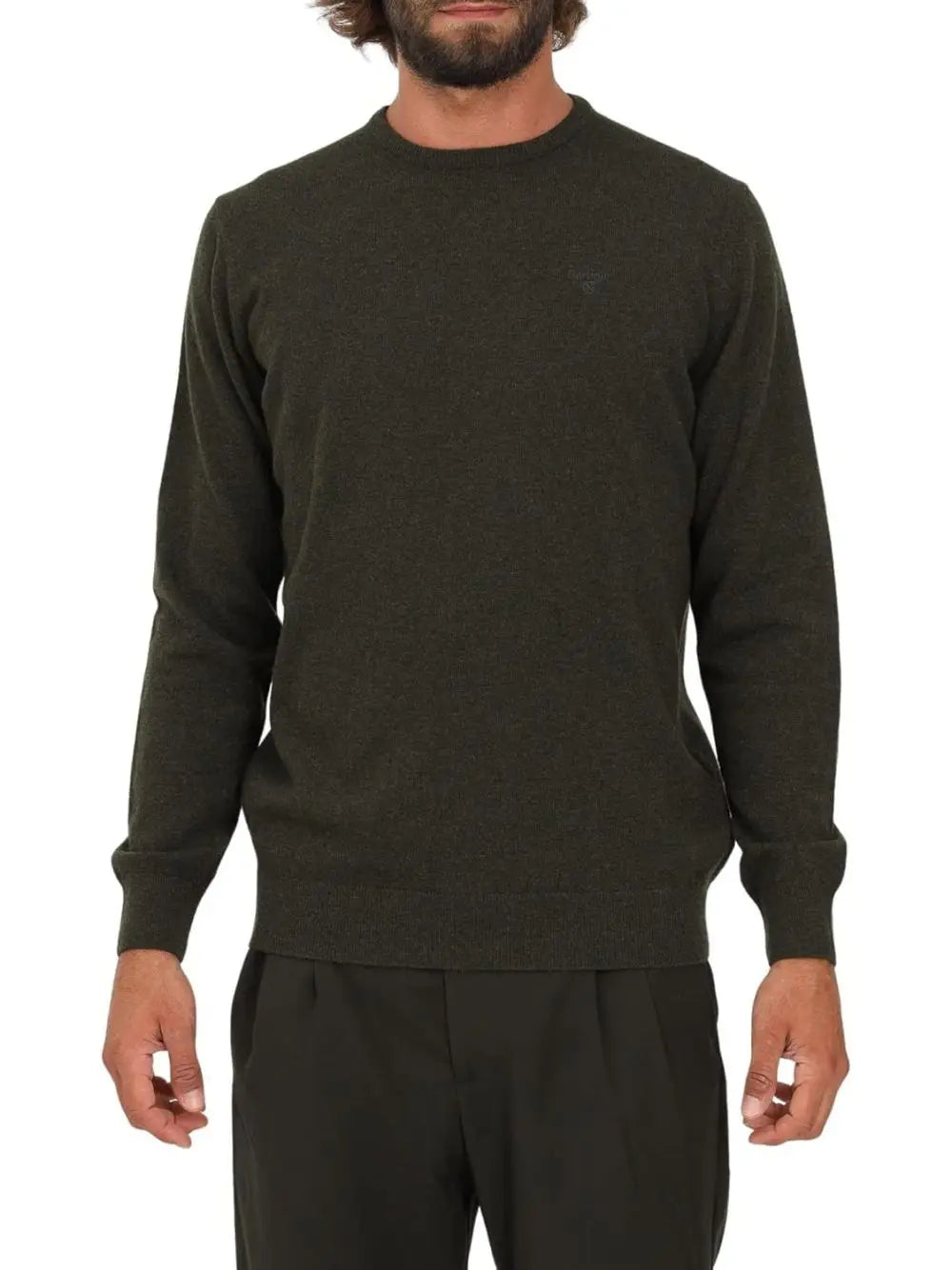 Pullover Barbour essential l/woll Uomo - Verde