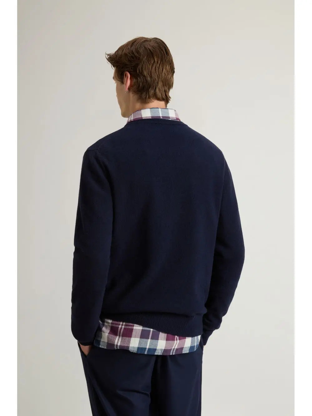 Pullover Woolrich LAMBSWOOL CREWNECK Uomo - Blu