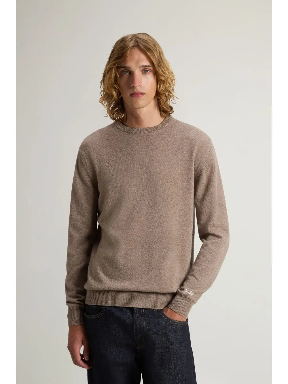 Pullover Woolrich LAMBSWOOL CREWNECK Uomo - Marrone
