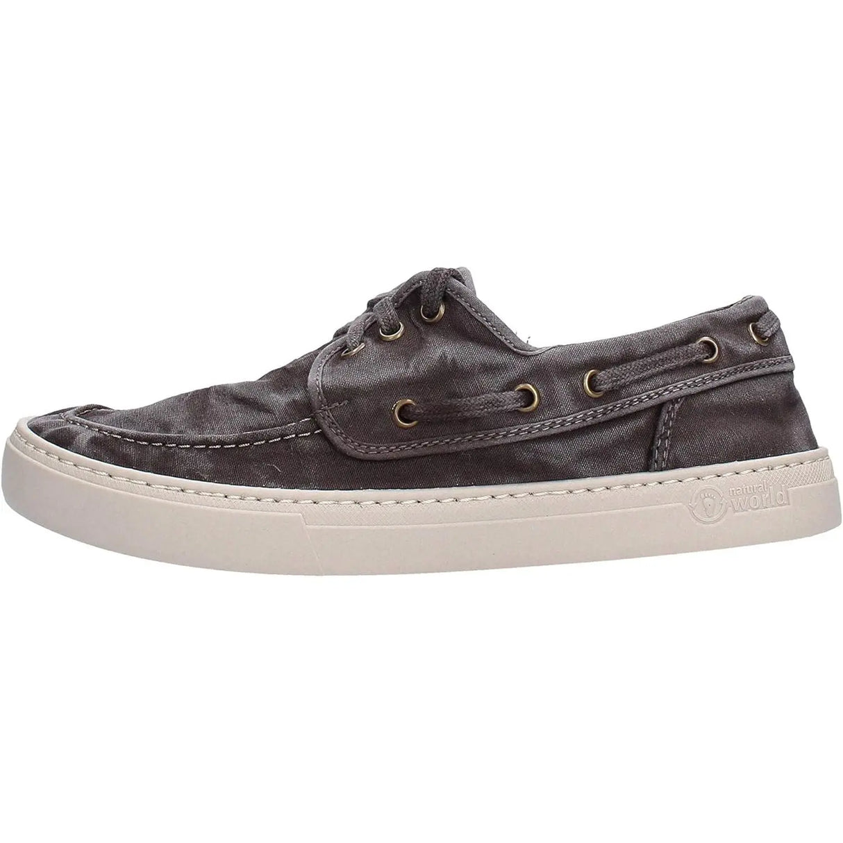 Scarpe in Tela NATURAL WORLD Uomo nautico enzimatico Nero