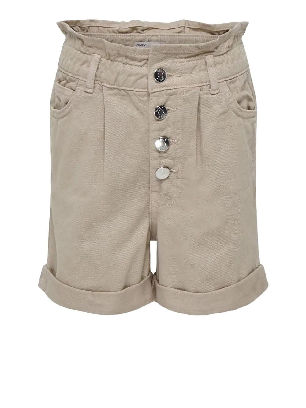 Shorts Only Bambina Cuba Paperbag Beige Only Angolo dello Sport