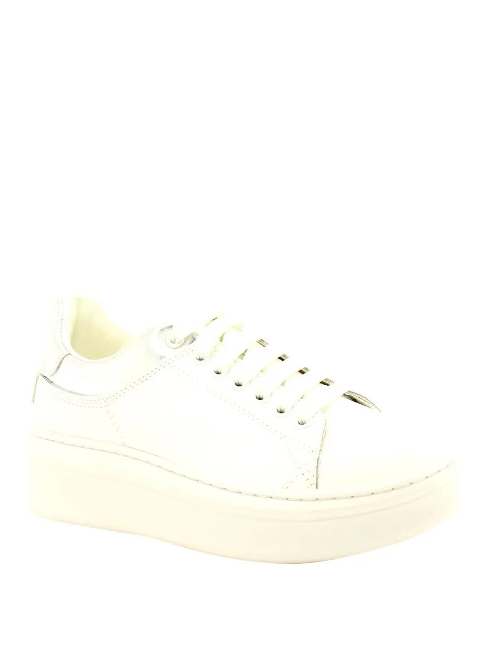 Sneakers Gaelle Donna Addict In Action Leather Con Inserti In Laminato Argento Gaelle Angolo dello Sport