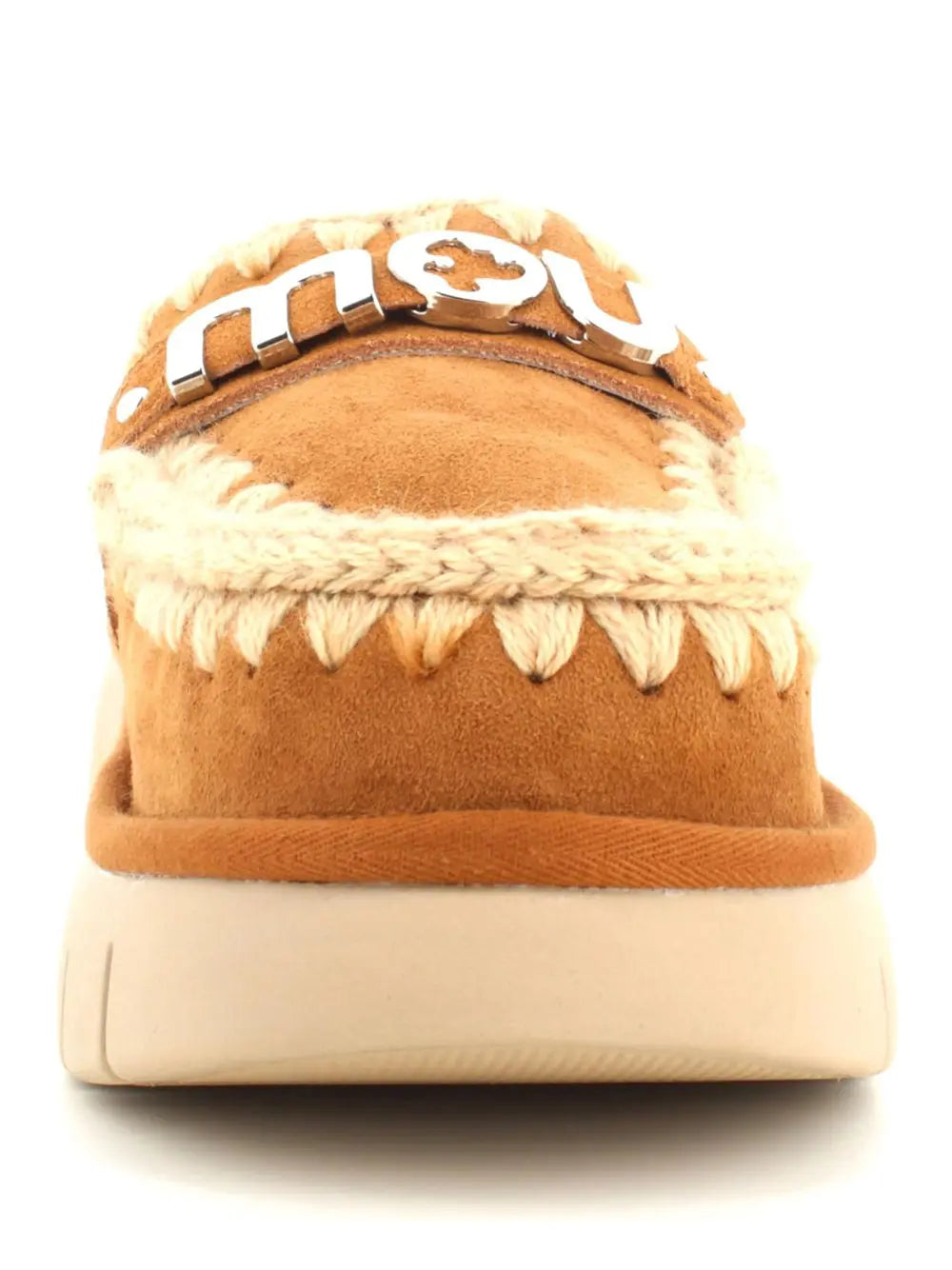 Stivaletti Mou Donna Bounce Clog Metal Logo Marrone Mou Angolo dello Sport