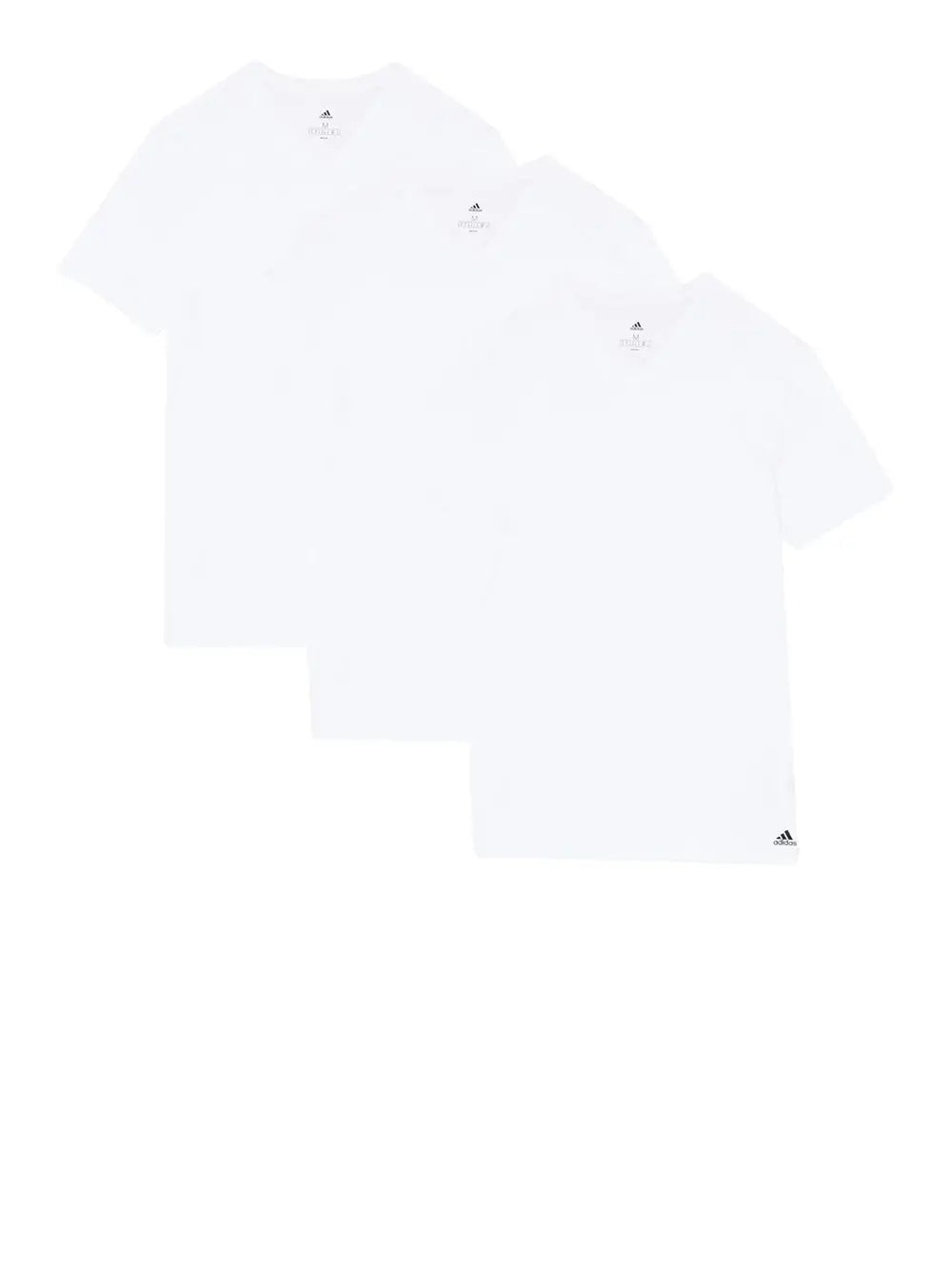 T-Shirt Adidas Uomo Acrc - 3pk V Neck T-Shirt Bianco Adidas Angolo dello Sport