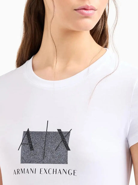 T-Shirt Armani Exchange Donna Bianco Armani  Angolo dello Sport