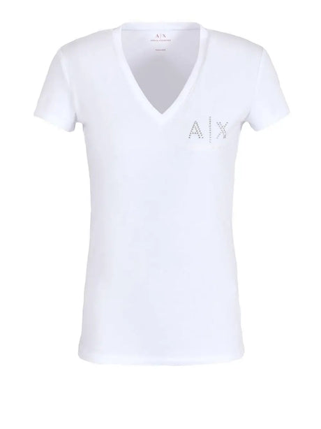 T-Shirt Armani Exchange Donna Bianco Armani  Angolo dello Sport