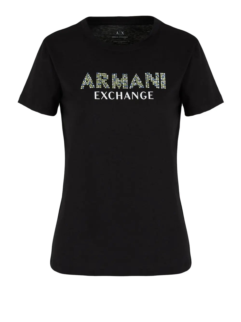 T-Shirt Armani Exchange Donna Nero Armani Angolo dello Sport