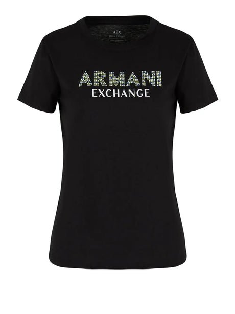 T-Shirt Armani Exchange Donna Nero Armani  Angolo dello Sport