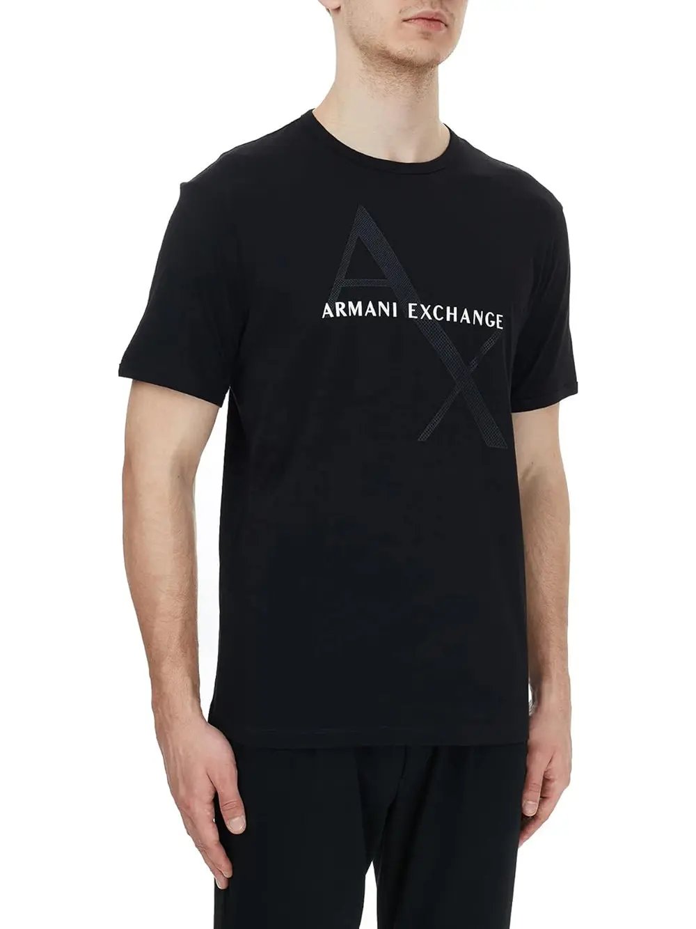 T-Shirt Armani Exchange Uomo Nero Armani Angolo dello Sport