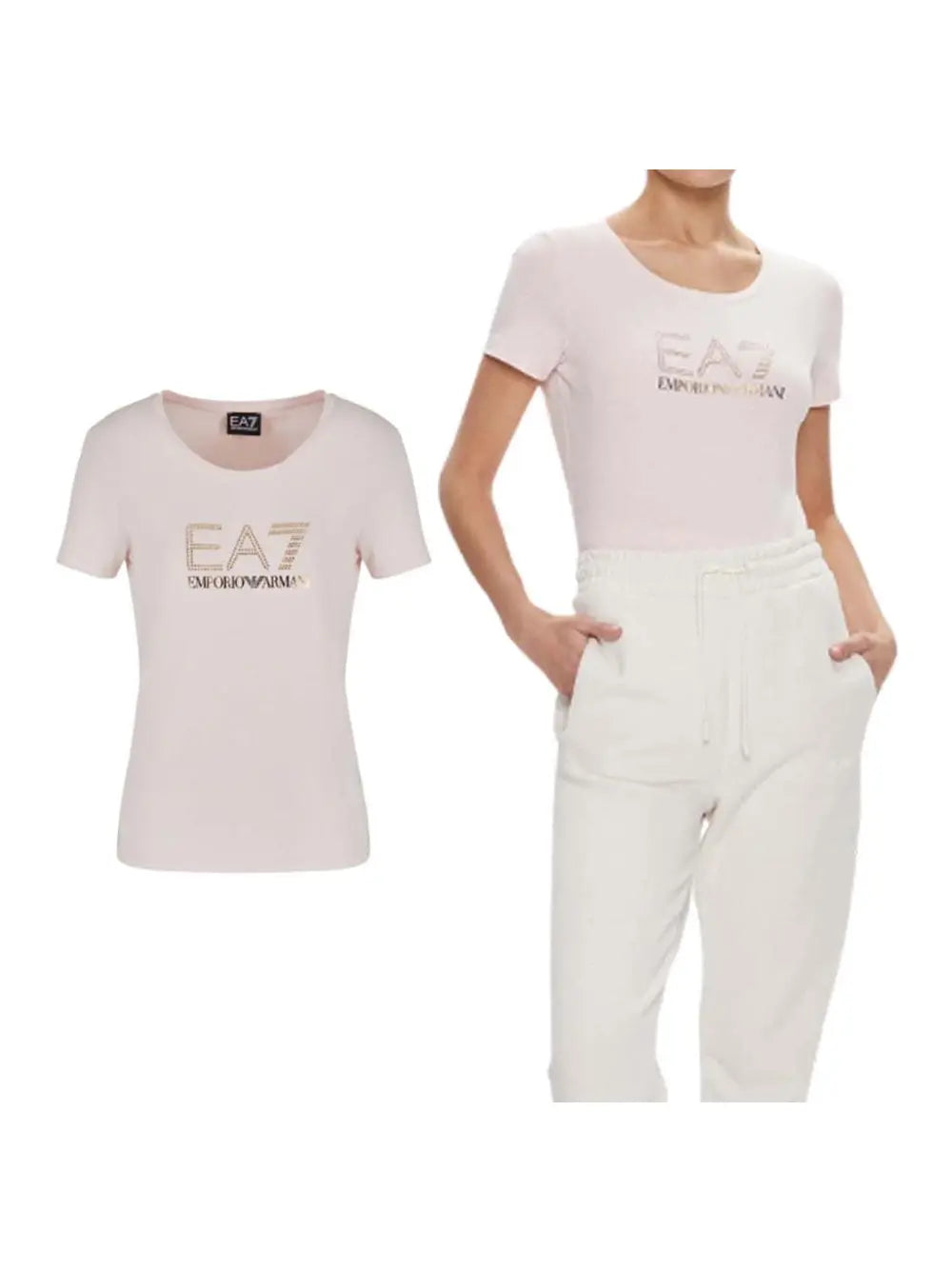 T-Shirt Ea7 Donna Rosa Ea7 Angolo dello Sport