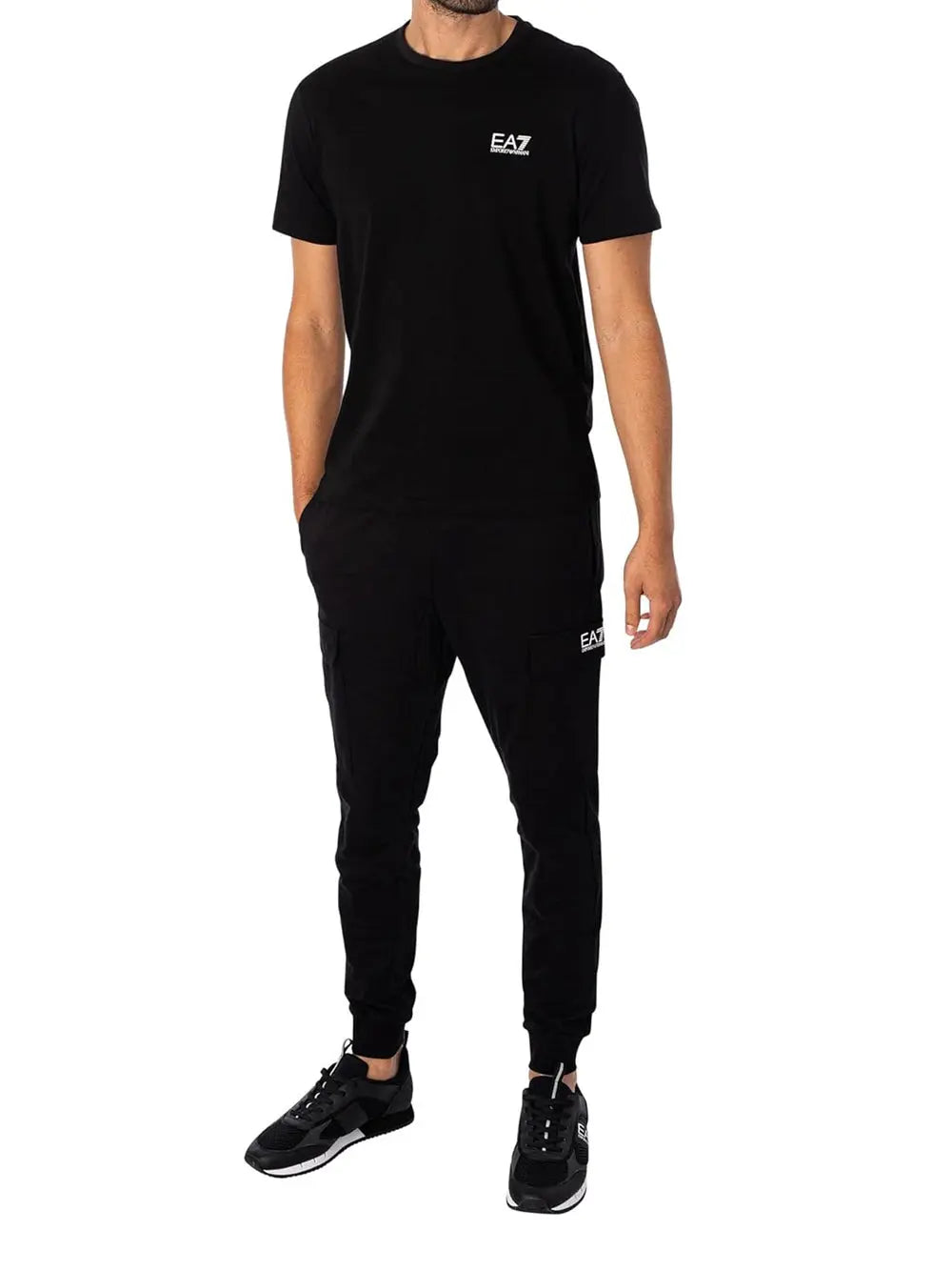 T-Shirt Ea7 Uomo Nero Ea7 Angolo dello Sport