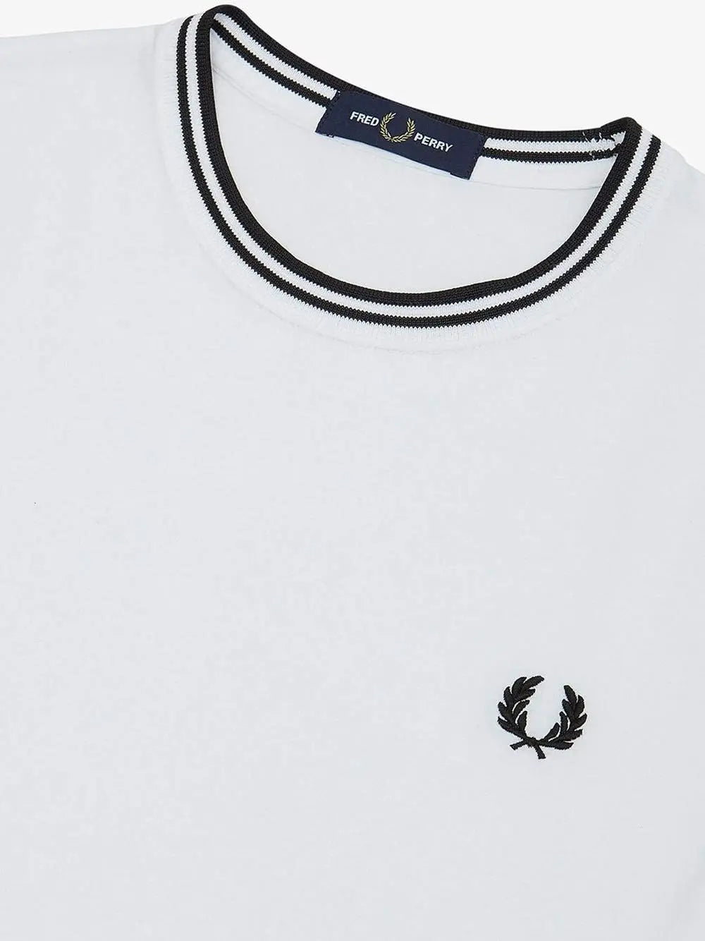 T-Shirt Fred Perry Uomo Twin Tipped Bianco Fred Perry Angolo dello Sport