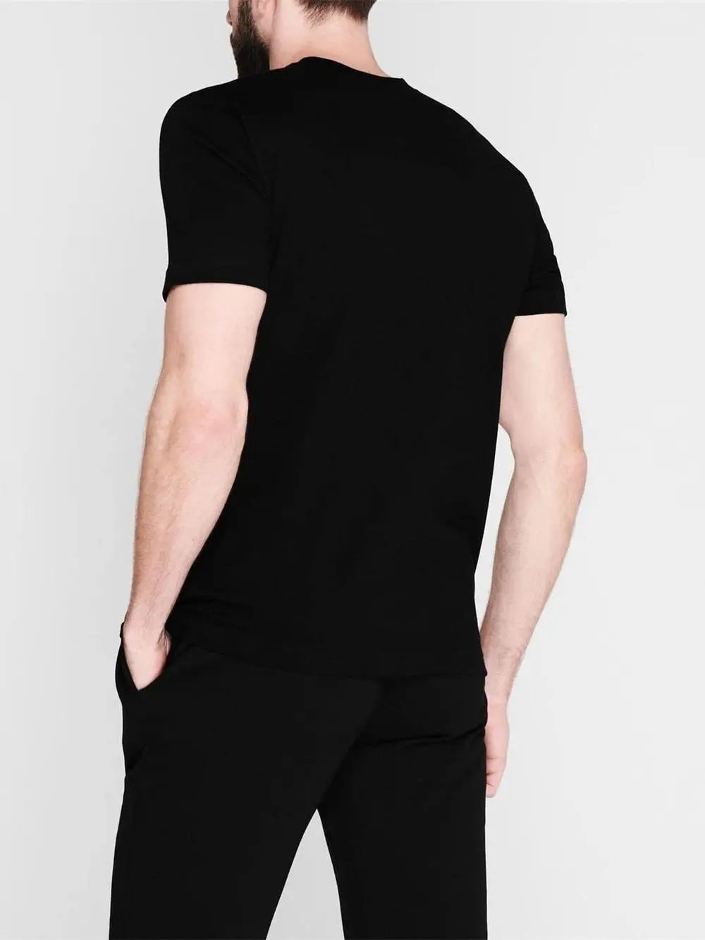 T-Shirt Lacoste Uomo Nero Lacoste Angolo dello Sport