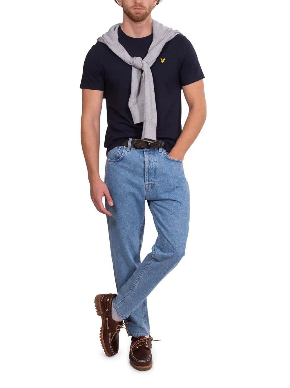 T-Shirt Lyle & Scott Uomo Plain Blu Lyle & Scott  Angolo dello Sport