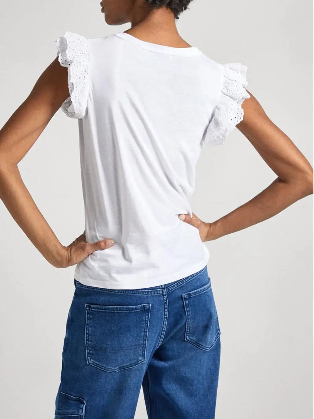 T-Shirt Pepe Jeans Donna Lindsay Bianco Pepe Jeans  Angolo dello Sport