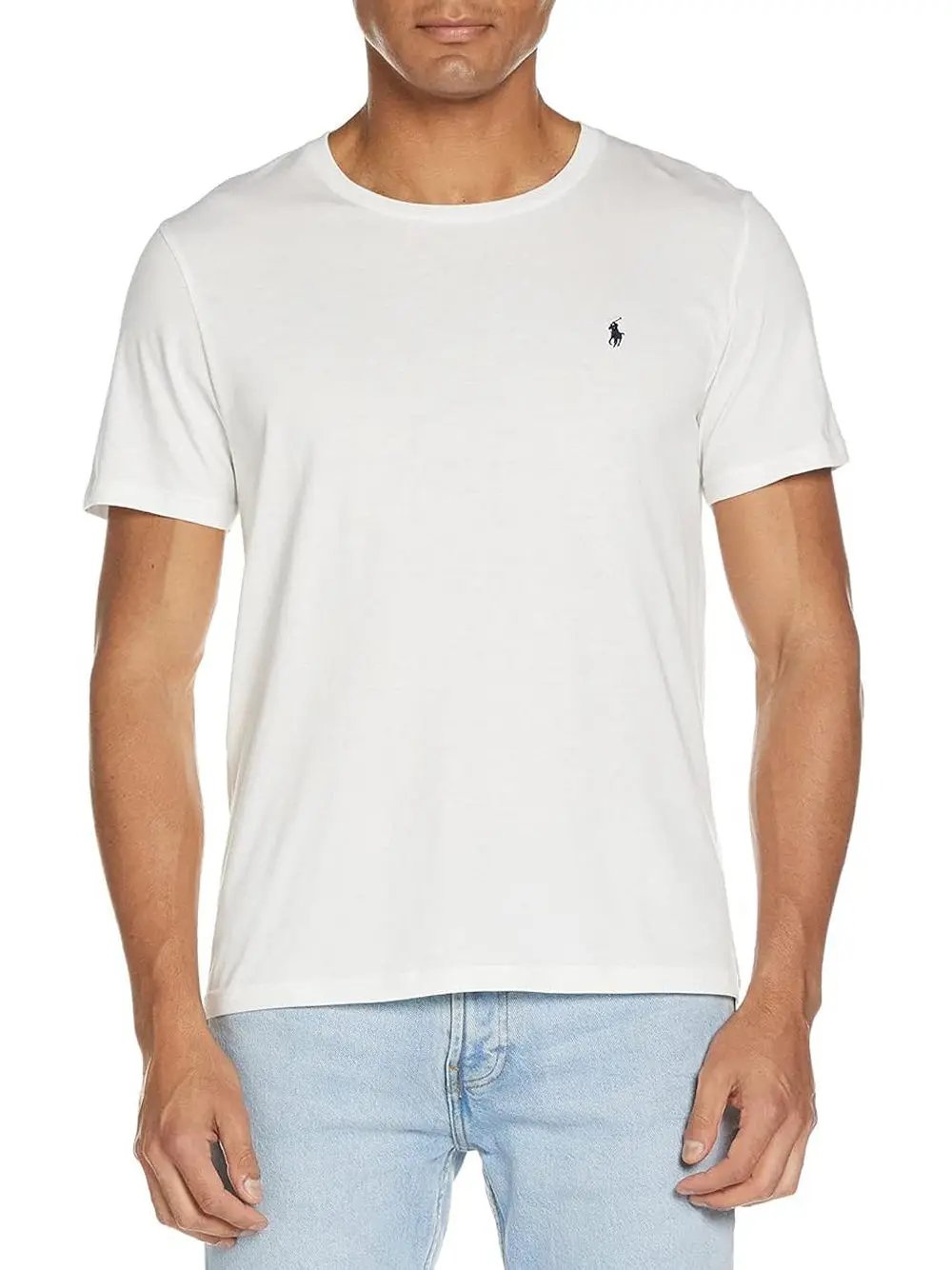 T-Shirt Ralph Lauren Uomo Ss Crew Sleep Top Bianco Ralph Lauren Angolo dello Sport