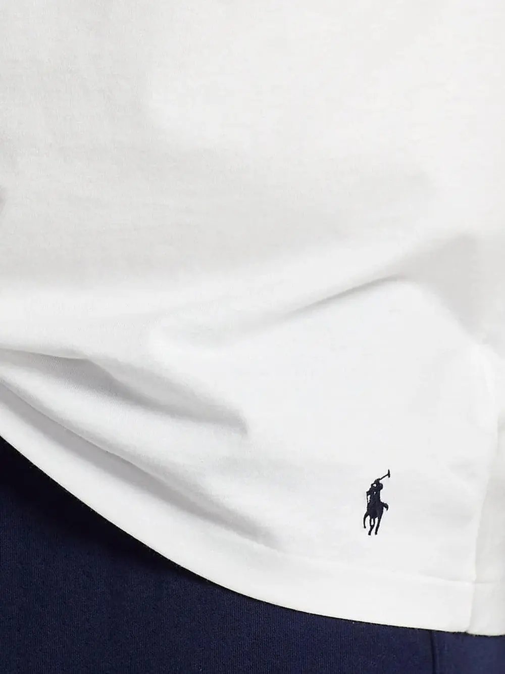 T-Shirt Ralph Lauren Uomo Ss Crew Sleep Top Bianco Ralph Lauren Angolo dello Sport