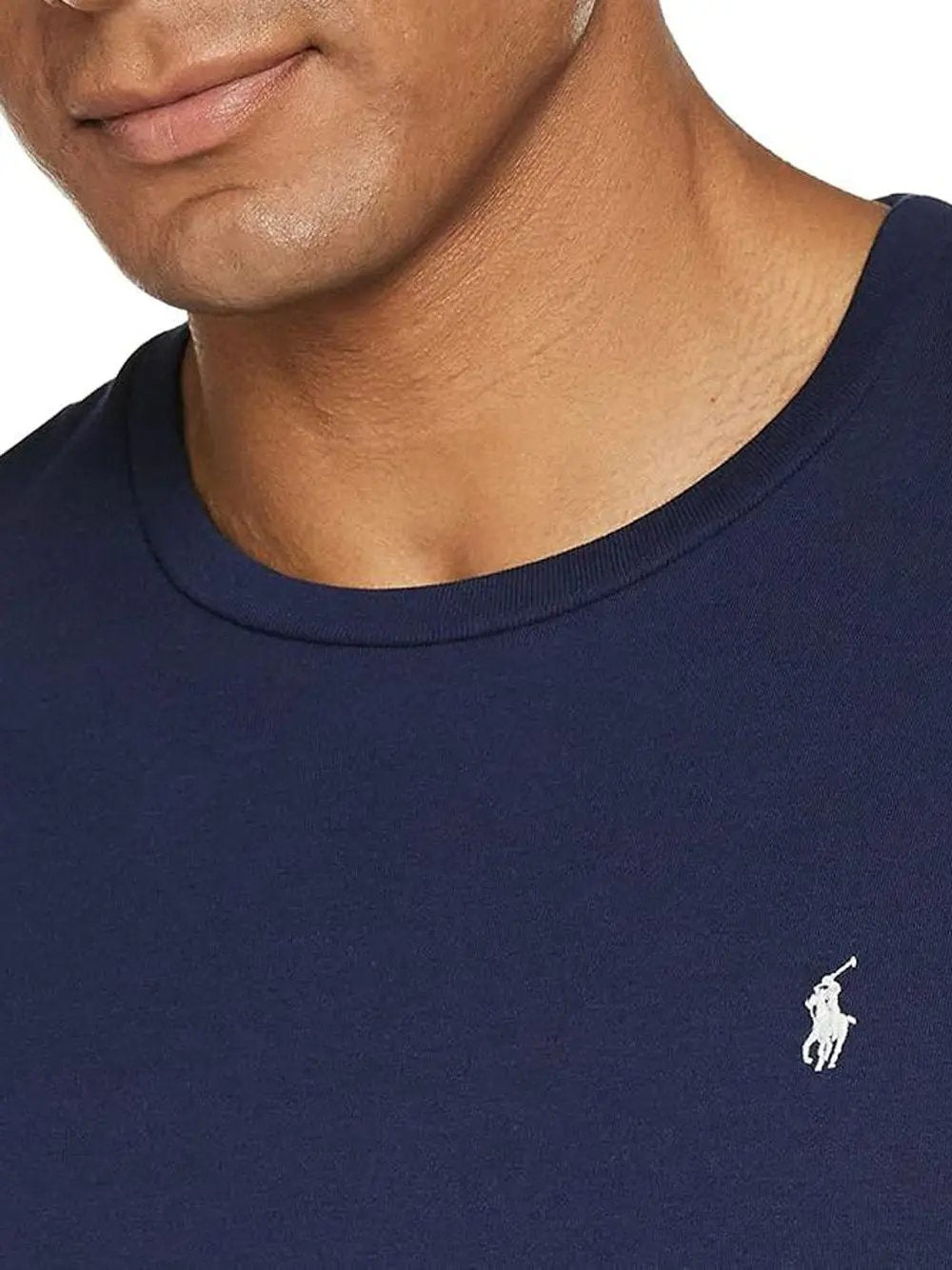 T-Shirt Ralph Lauren Uomo Ss Crew Sleep Top Navy Ralph Lauren Angolo dello Sport