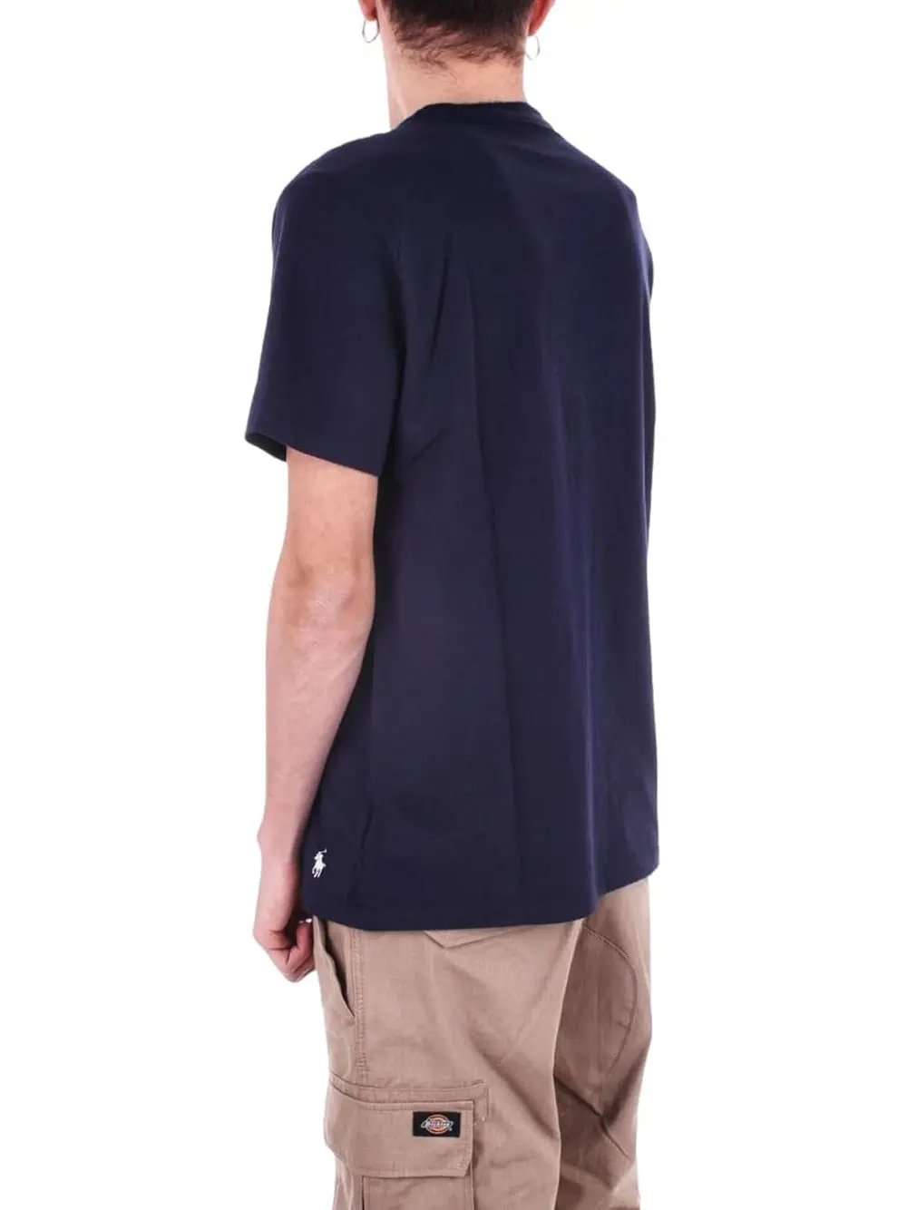 T-Shirt Ralph Lauren Uomo Ss Crew Sleep Top Navy Ralph Lauren Angolo dello Sport
