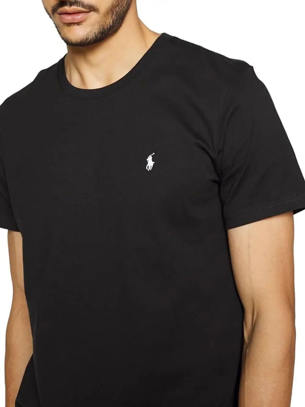 T-Shirt Ralph Lauren Uomo Ss Crew Sleep Top Nero Ralph Lauren Angolo dello Sport