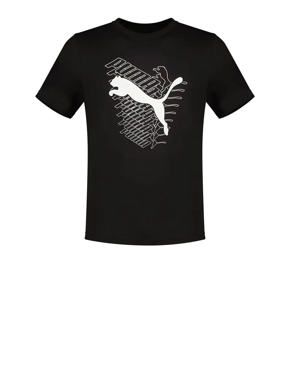 T-Shirt Sportiva Puma Uomo Graphics Cat Nero Puma Angolo dello Sport