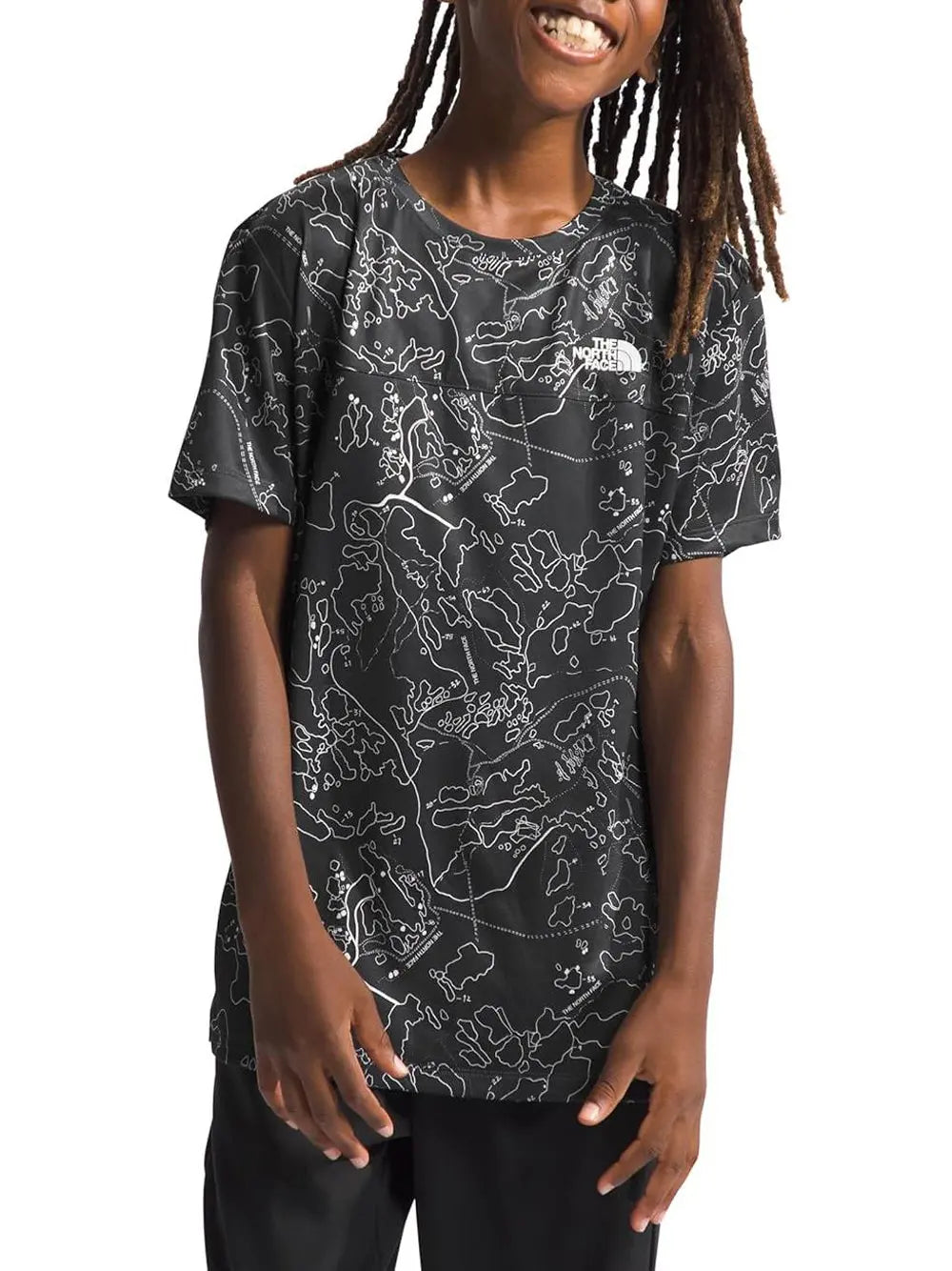 T-Shirt Sportiva The North Face Bambino S/s Never Stop Grigio The North Face Angolo dello Sport