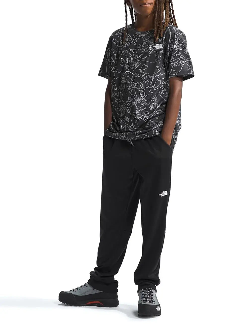 T-Shirt Sportiva The North Face Bambino S/s Never Stop Grigio The North Face Angolo dello Sport