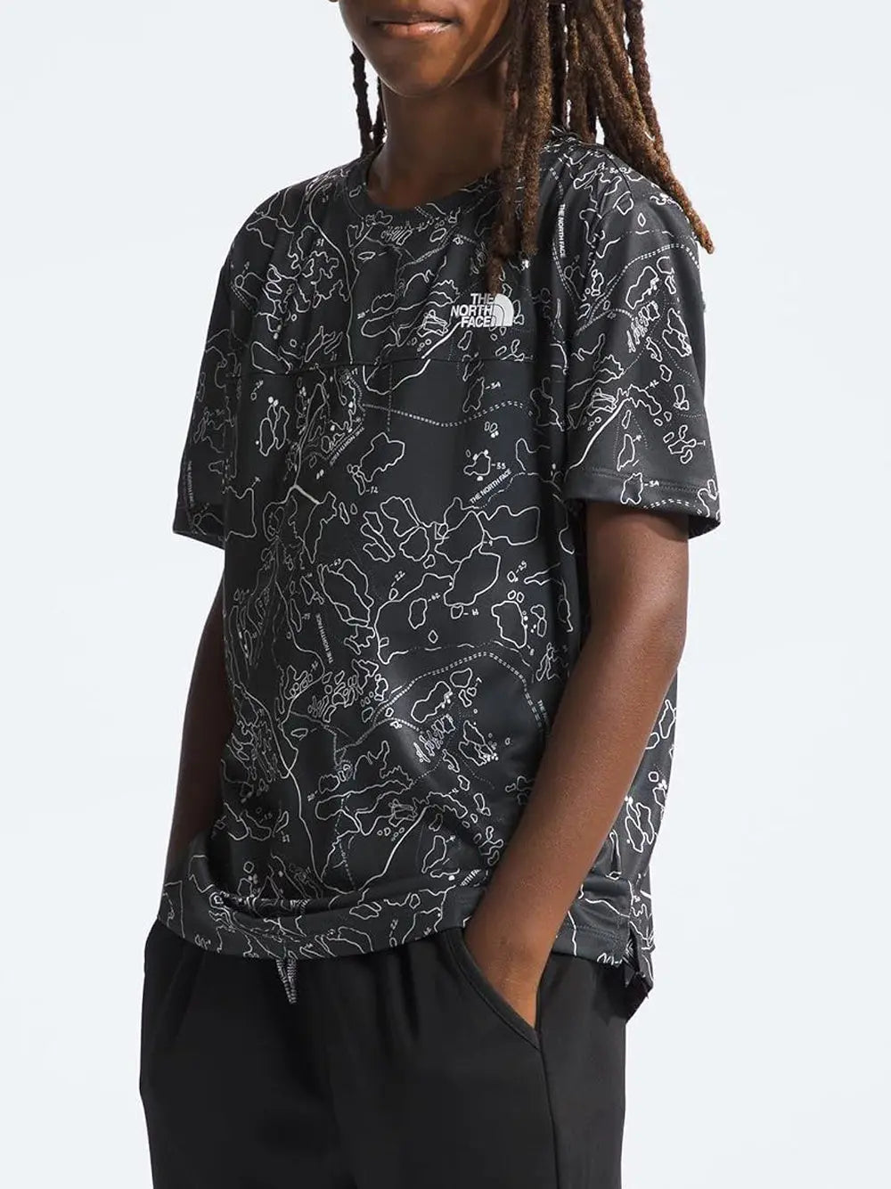 T-Shirt Sportiva The North Face Bambino S/s Never Stop Grigio The North Face Angolo dello Sport