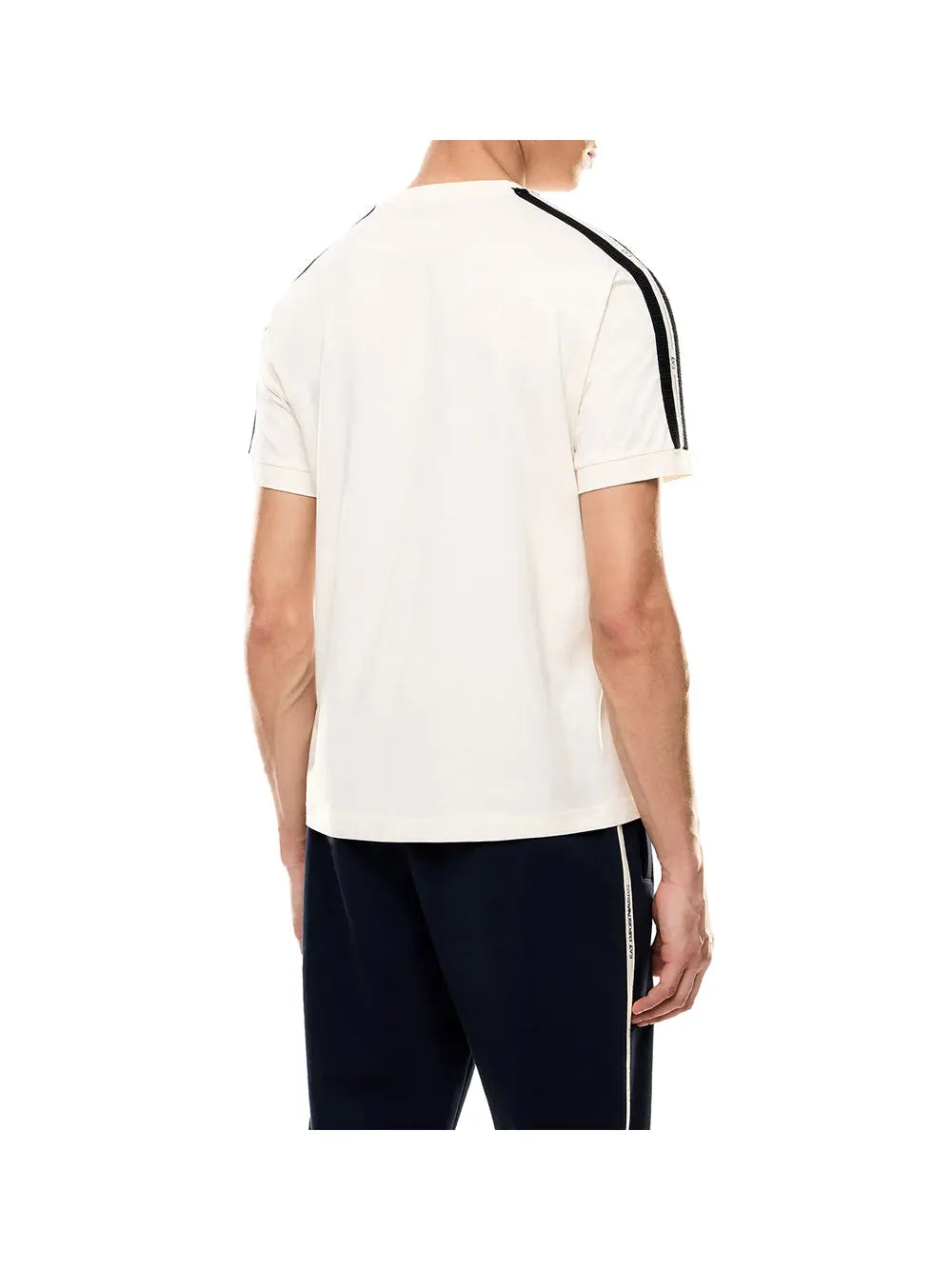 T-shirt Ea7 Train Logo Braided Tape Uomo - Bianco