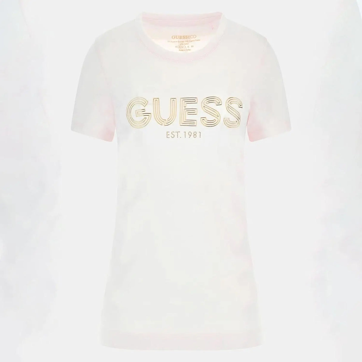 T-shirt GUESS Donna CN BOLD LOGO Rosa