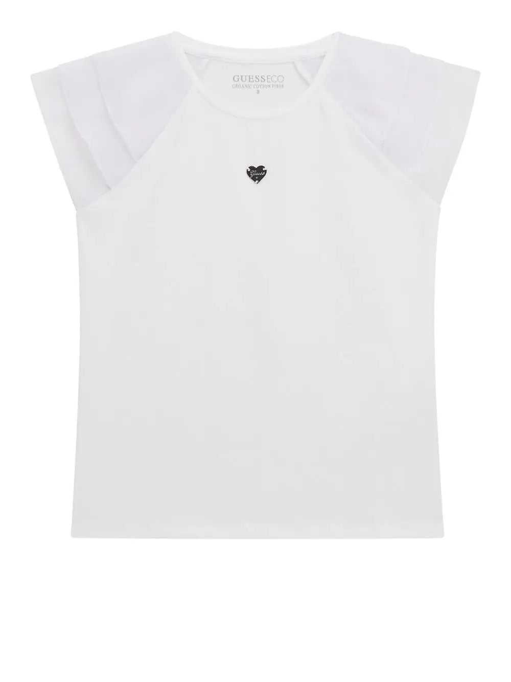 T-shirt Guess jr Bambina - Bianco
