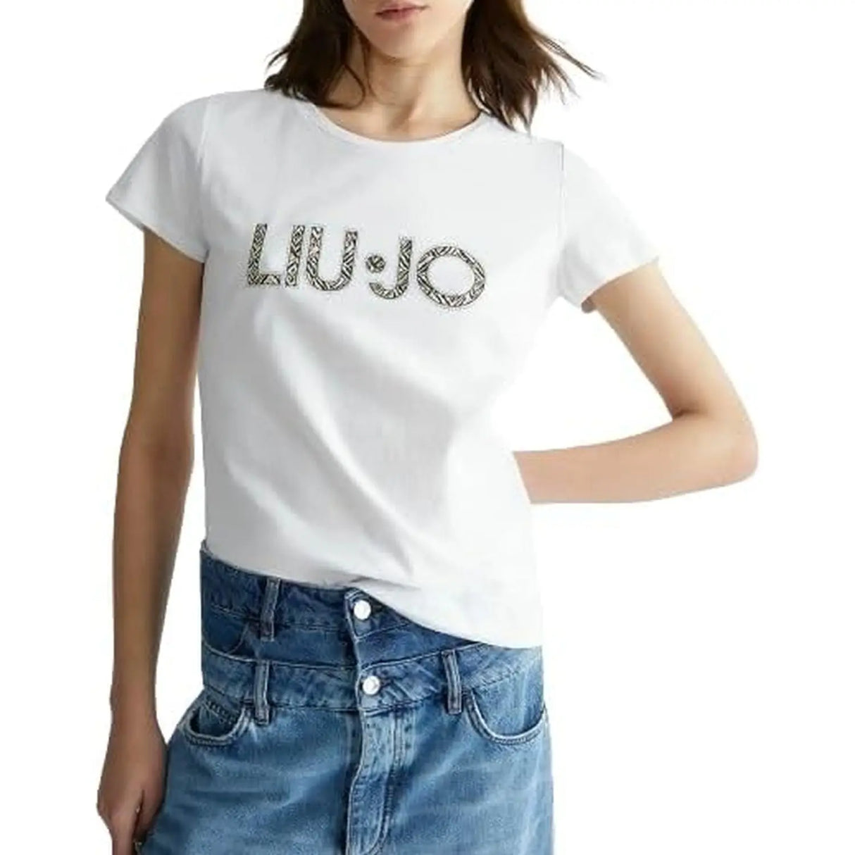 T-shirt LIU JO Donna BASICA M/C Bianco LIU JO Angolo dello Sport