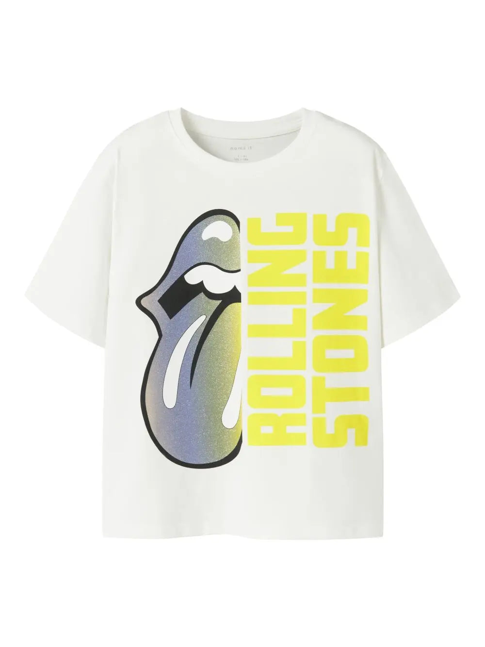 T-shirt Name It DYBA ROLLINGS SS NREG BOX UNV Bambina - Bianco