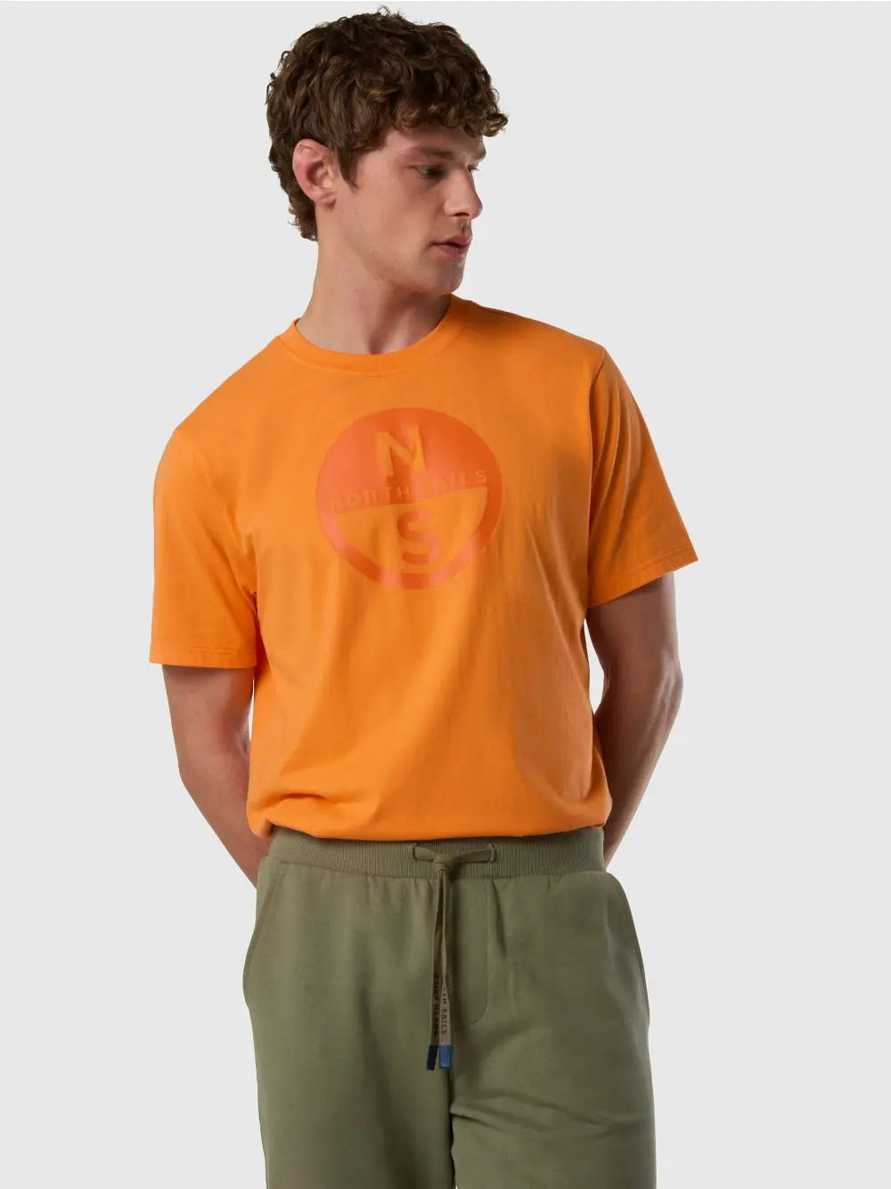 T-shirt North Sails con maxi logo Uomo - Arancione