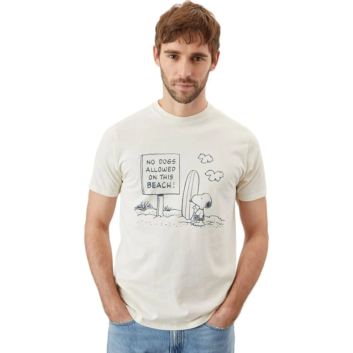 T-shirt ROY ROGER'S Uomo peanuts xxxx Avorio ROY ROGER'S Angolo dello Sport