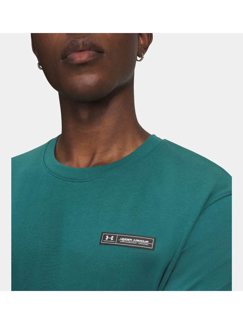 T-shirt Sportiva Under Armour UA Heavyweight Armour Label Uomo - Verde