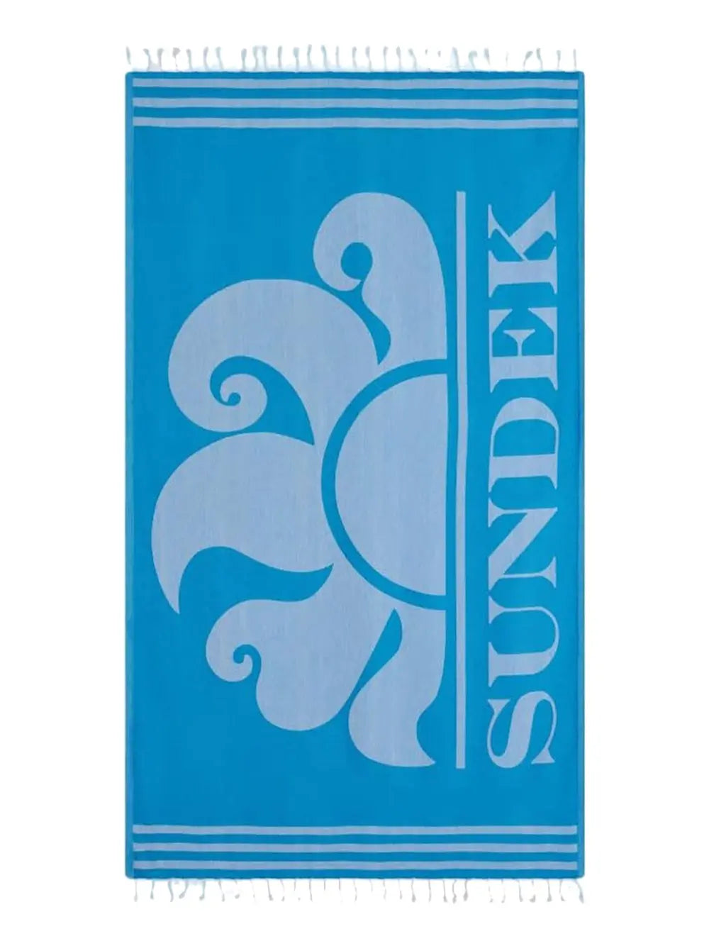 Telo Mare Sundek Unisex Key Jacquard Fouta Celeste Sundek Angolo dello Sport